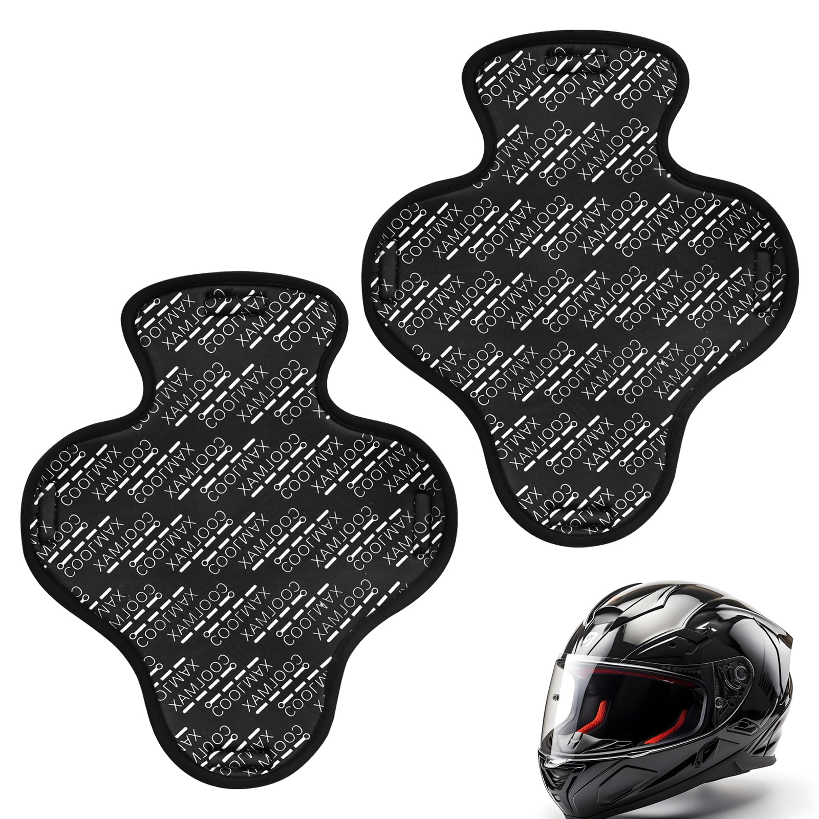 Junrvivy 2 Stück Helm Polster, Fahrradhelm Polster ersatz, 360° Kopfschutz Helm polsterung, Absorbiert Schweiß Helmpolster Motorrad, Kann ersetzt Werden für Motorradrennsport Auto & Motorrad