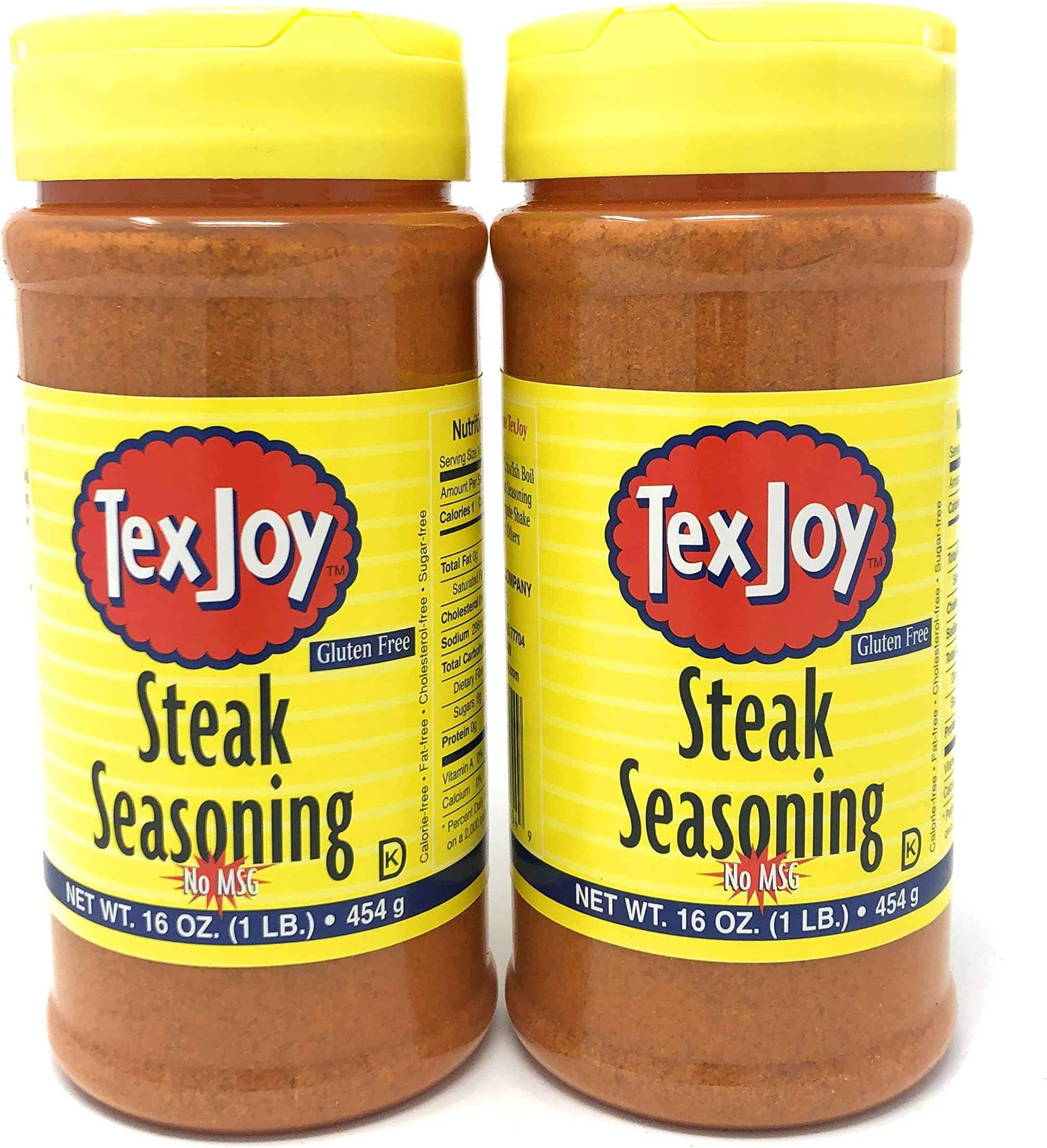 Texjoy Original Steak Seasoning No MSG 16 Oz (Pack of 2