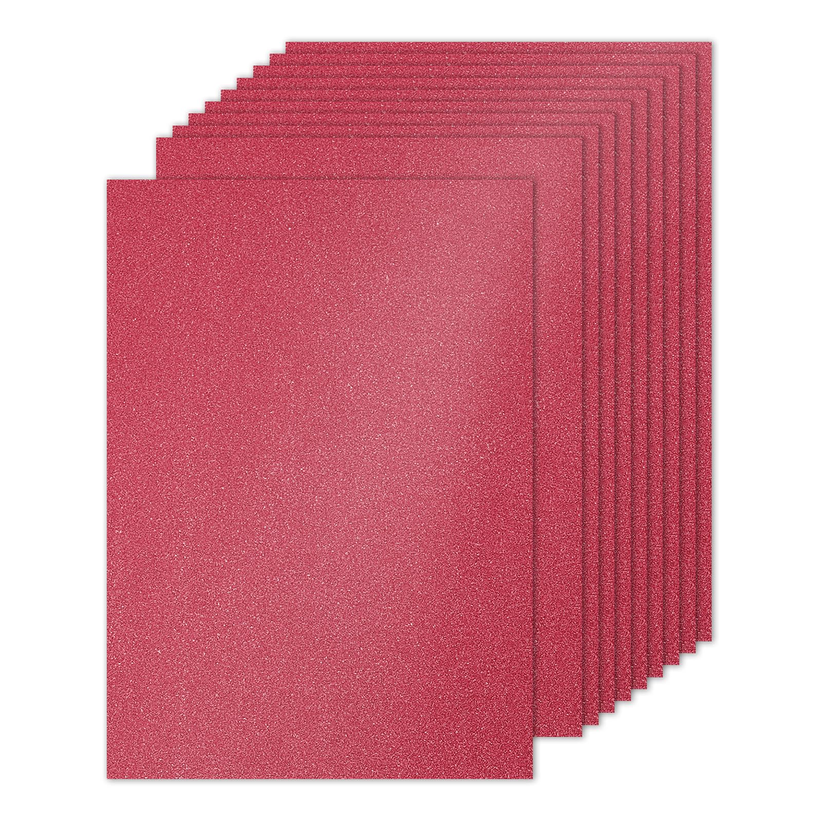 PATIKIL 10 Sheets Dark Red Glitter Cardstock Paper