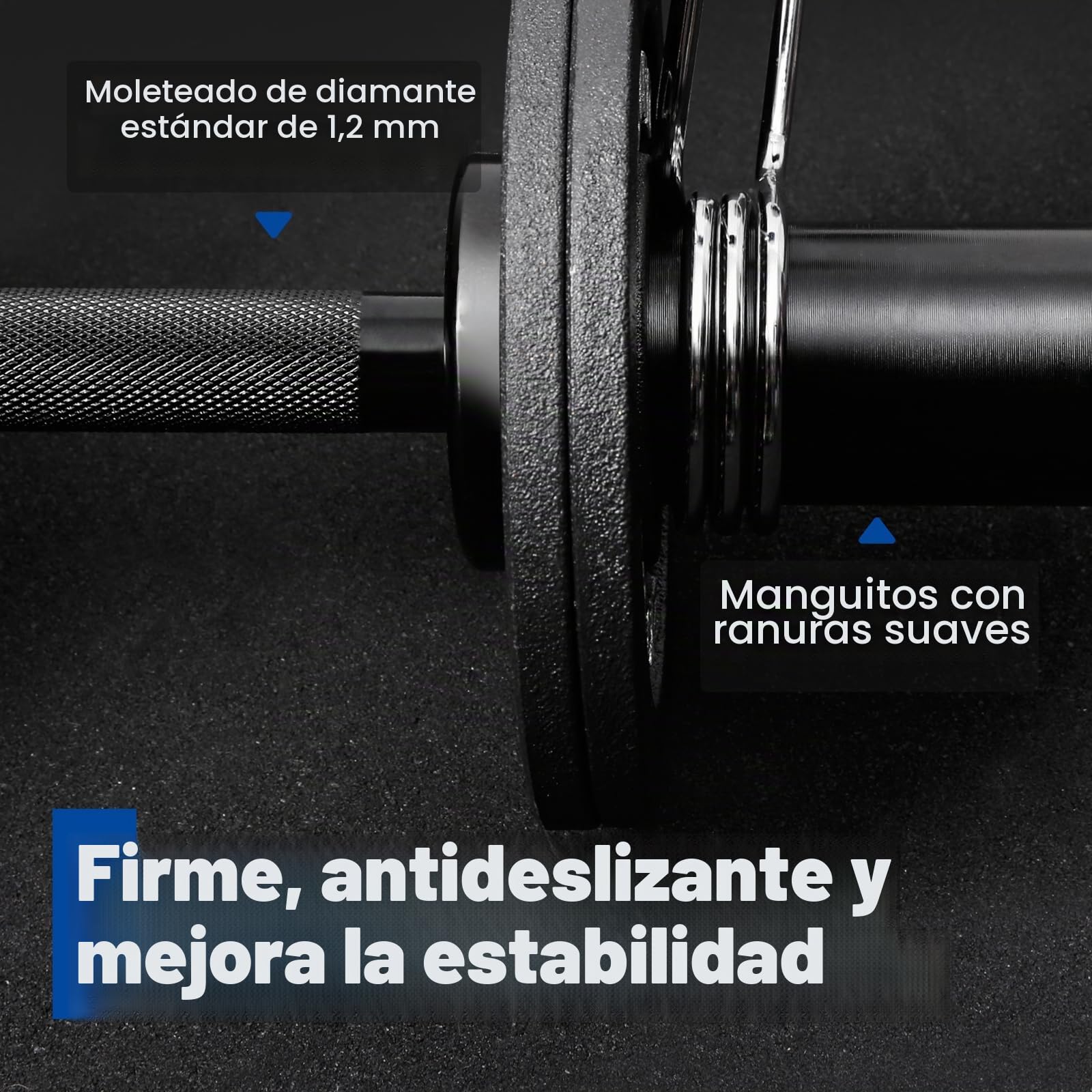 LIONSCOOL Pares de mancuernas cargables de 40.6 cm/50.8 cm en grado comercial, barra de mancuernas olímpicas resistentes para entrenamiento de fuerza, compatible con placas estándar de 2 pulgadas, 4