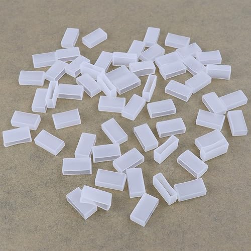 0.709 in ancho silicona impermeable doble fila LED tira tira tira tapa 60pcs