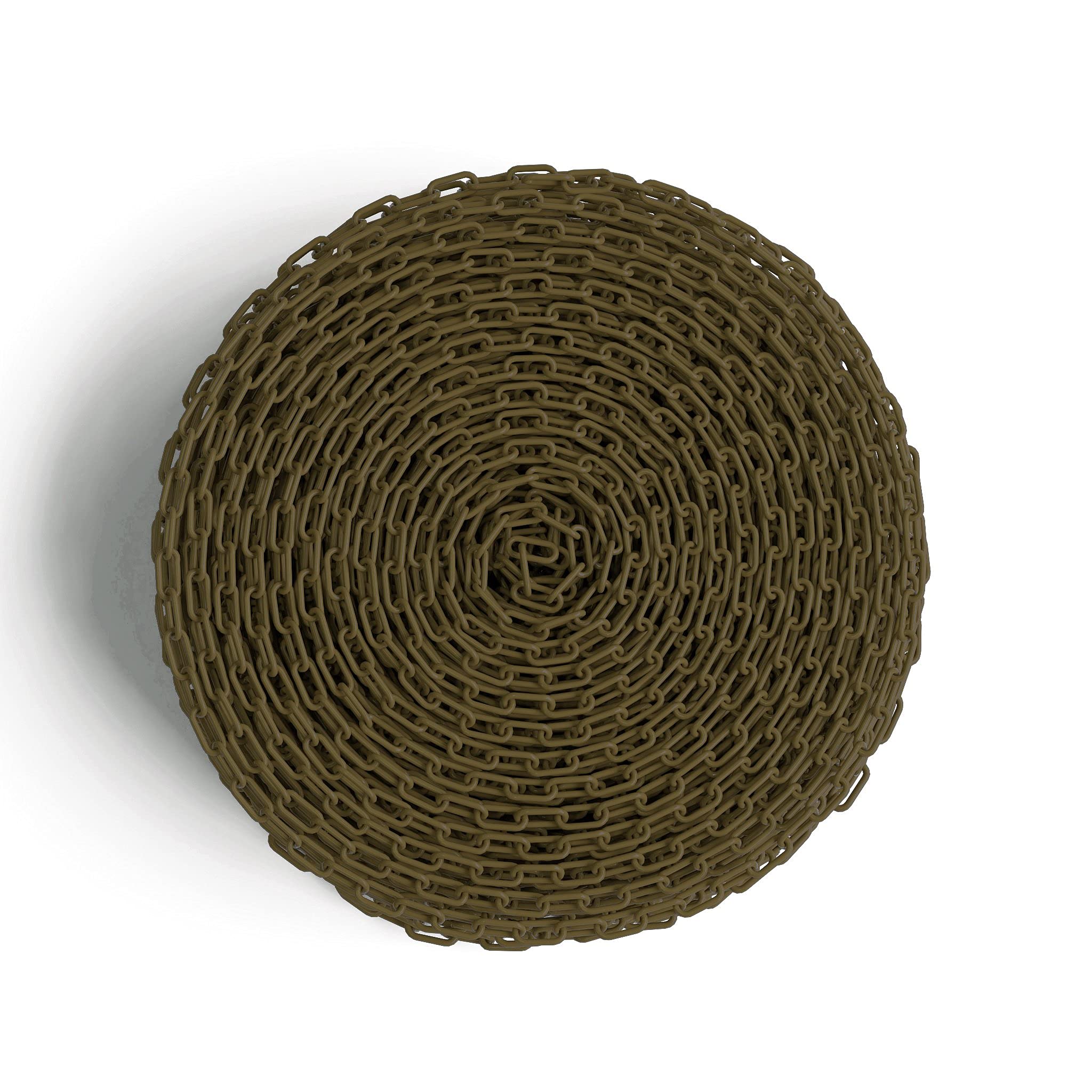 Montour Line Plastic Chain Safety Barrier, Lightweight, Crowd Control Gold 2 Inch 25 Foot Long