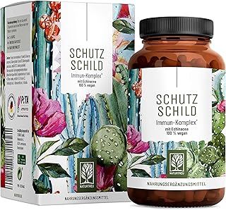 Immunsystem-Komplex - 500mg Echinacea mit Vitamin C Zink Selen L-Histidin & Kalmegh - Immunsystem stärken * vegan & ohne Zusätze - 120 Echinacea Purpurea Kapseln für 60 Tage
