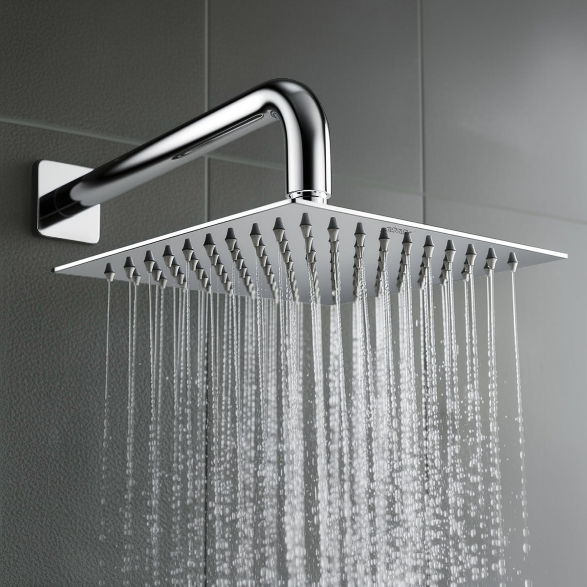 Plantex Stainless Steel Shower Head - Ultra Slim & Powerful -13