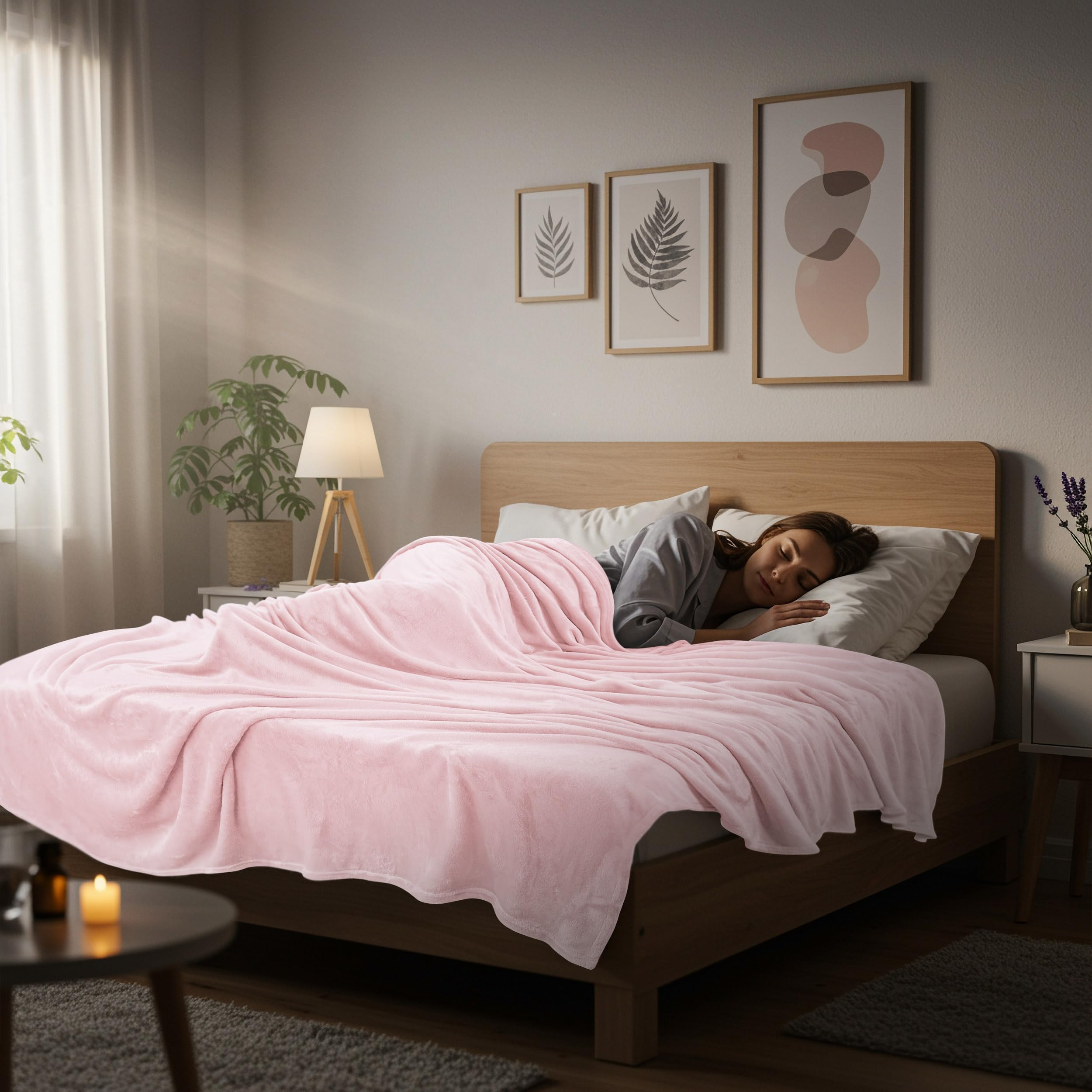 Amazon.com: Utopia Bedding Fleece Blanket Queen Size Pink 300GSM