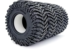 HobbySoul Soft Rubber Tires Set of 4, 2.2 Inch Diameter, 127 mm...