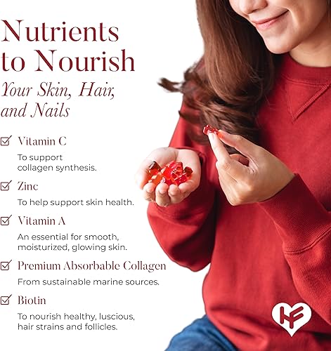 Miniatura 3 de Rejuvenate Suplemento de gomitas de vitaminas y minerales  Gomitas de colágeno + vitaminas, biotina y zinc  Suplemento antienvejecimiento para la