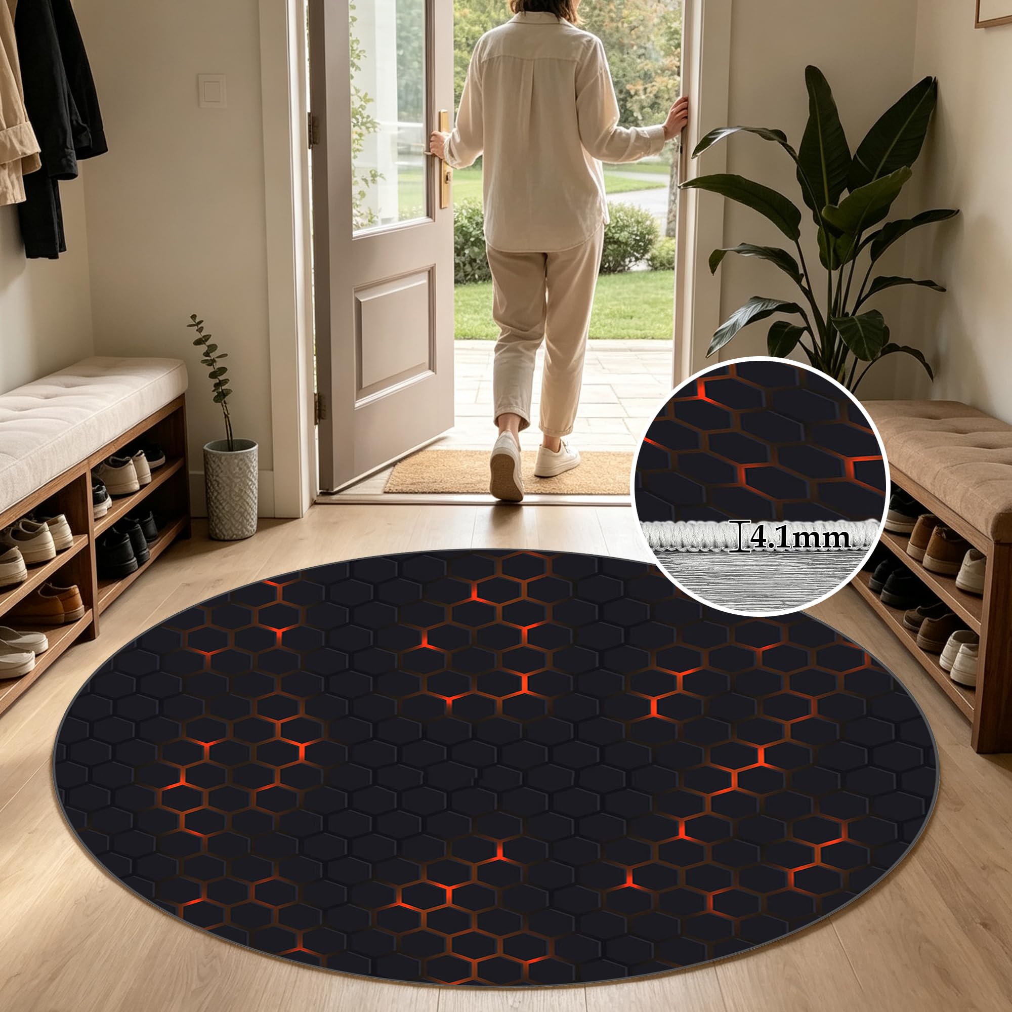 Redonda Gaming Protector de Suelo, Alfombra Silla Ruedas Gaming/Oficina