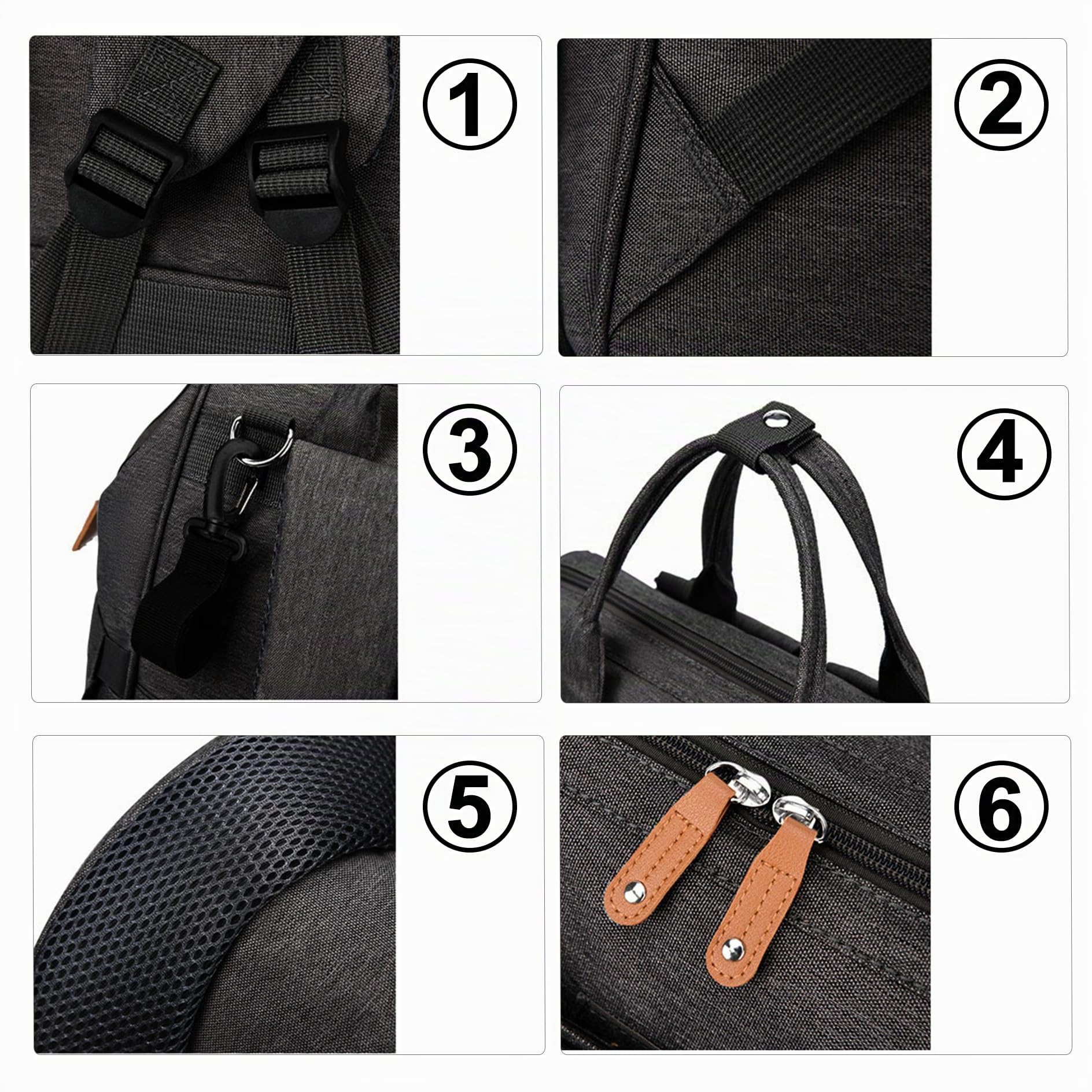 Grand sac à dos à langer pour bébé - Avec matelas à langer portable - Multifonctionnel - Pour maman et papa