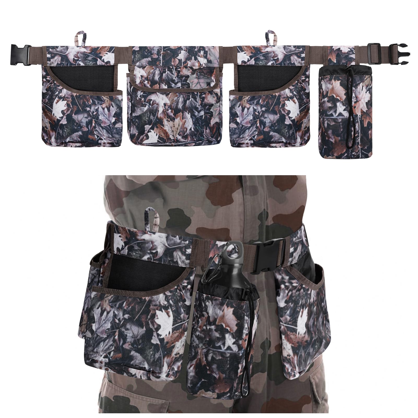 Detachable Lightweight Dove Hunting Belt - Easy Ammo Access Adjustable Shooting Belt for Bird Hunting, Game Bag Ammo Pouch Shotgun Shell Holder