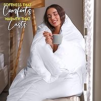 Vista 4 de Utopia Bedding - Edredón acolchado con inserto para edredón, edredón acolchado con pestañas en las esquinas, edredón alternativo cosido en caja