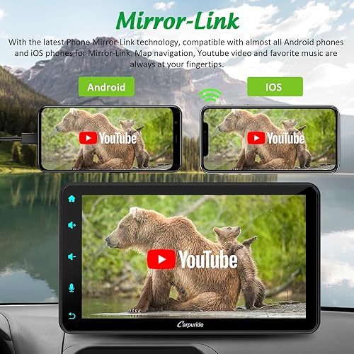 Miniatura 3 de Carpuride W707 2023 - Pantalla portátil inalámbrica de 7 pulgadas, Apple Carplay y Android Auto, receptor de radio de coche con enlace de espejo,