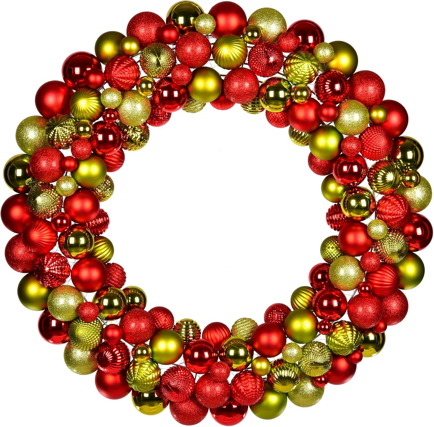 Vickerman 30" Red-Lime Assorted Ornament Wreath