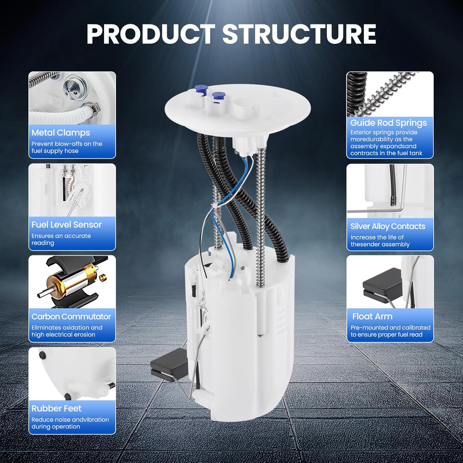 77020-60440 Fuel Pump Module Assembly Compatible with Toyota Camry Corolla 4Runner 2010-2012, for Tacoma RAV4 2006-2012, Compatible with Lexus ES350 2007-2012, for RX350 2010-2015 3.5L V6