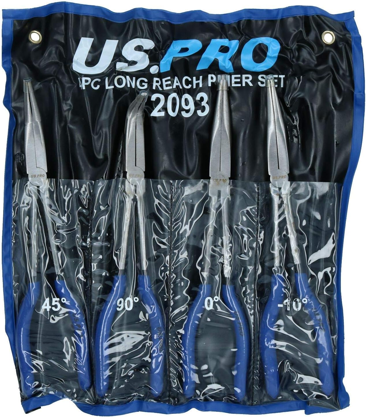 4pc 11" / 285mm Extra Long Nose Pliers Plier Straight Bent And Angled