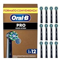Oral-B Testine di Ricambio Pro Cross Action, Nere