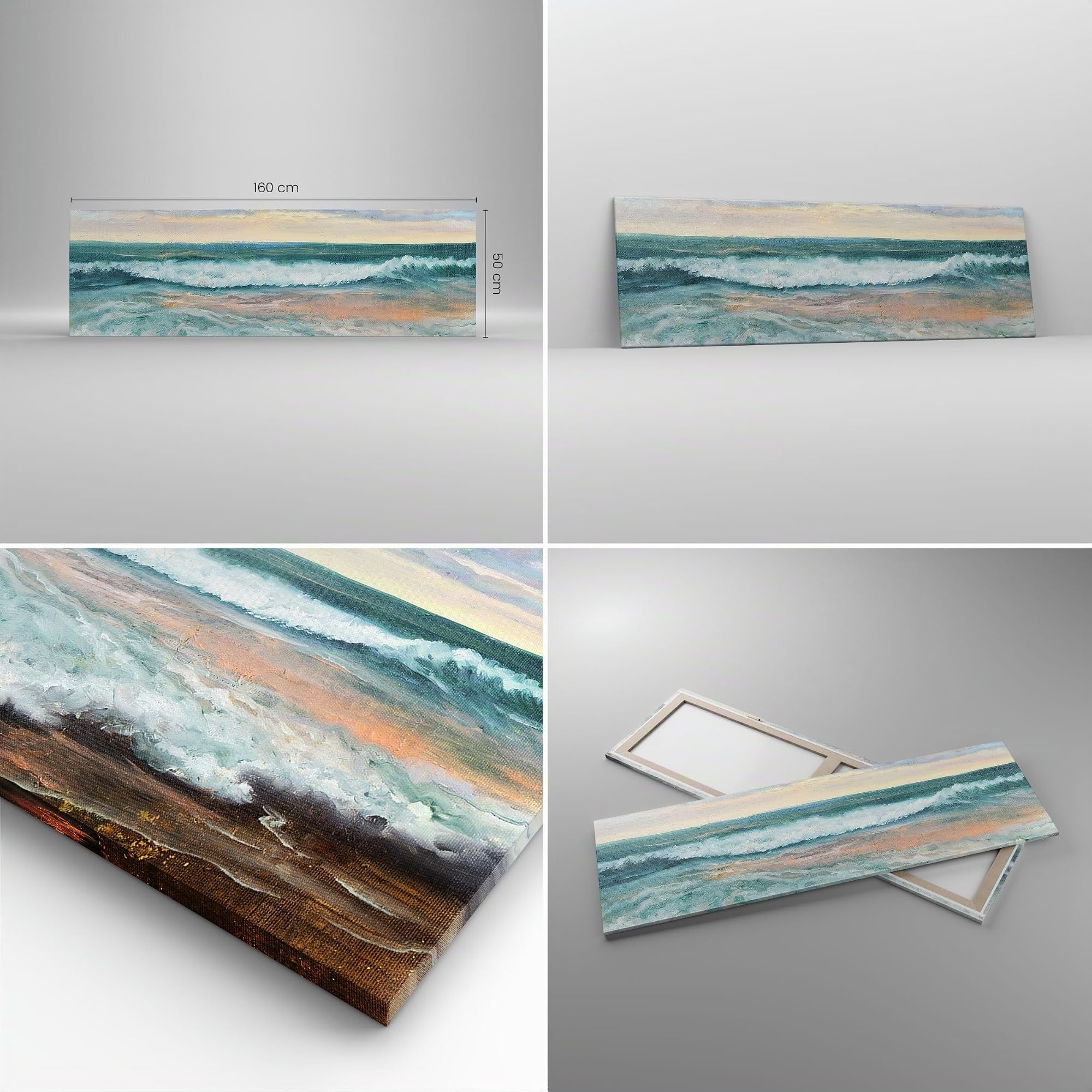 Stampe da Parete Moderne 160x50 cm Quadro su Tela Paesaggi Marino - 5389 | Paesaggio Mare Costa Quadro Decorativo XXL 1 pezzo Soggiorno Camera da Letto Arte da Parete Decorazione da Parete ARTTOR