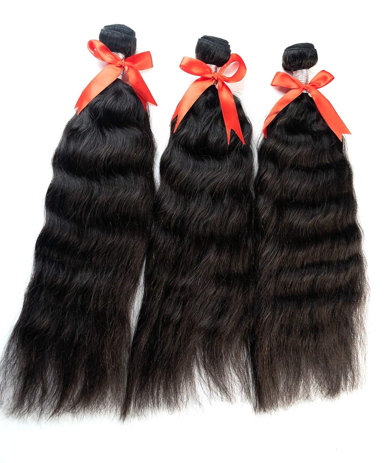20"-20"-20" Wet & Wavy Straight to Beach Wave OR Kinky Curly Virgin Remy Human Hair Bundles Natural Black Color 10a Grade 300 Grams