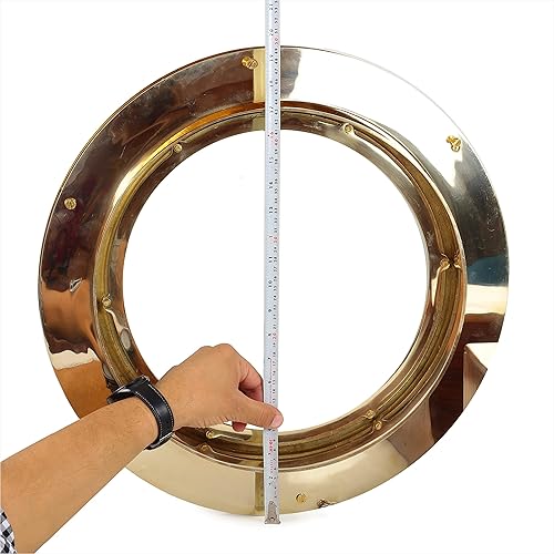 Miniatura 4 de Nagina International Ventana náutica de latón auténtico para ojo de buey resistente con brida ajustable  Ventanas de ojo de buey para puertas en