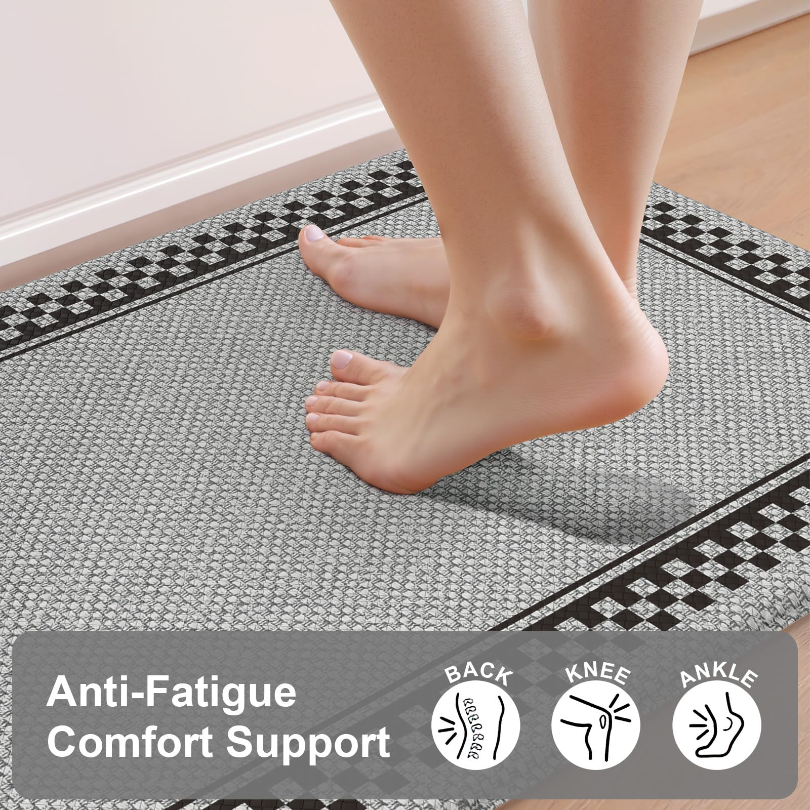 Ailsan Kitchen Mats Cushioned Anti Fatigue, Waterproof Non Slip Kitchen