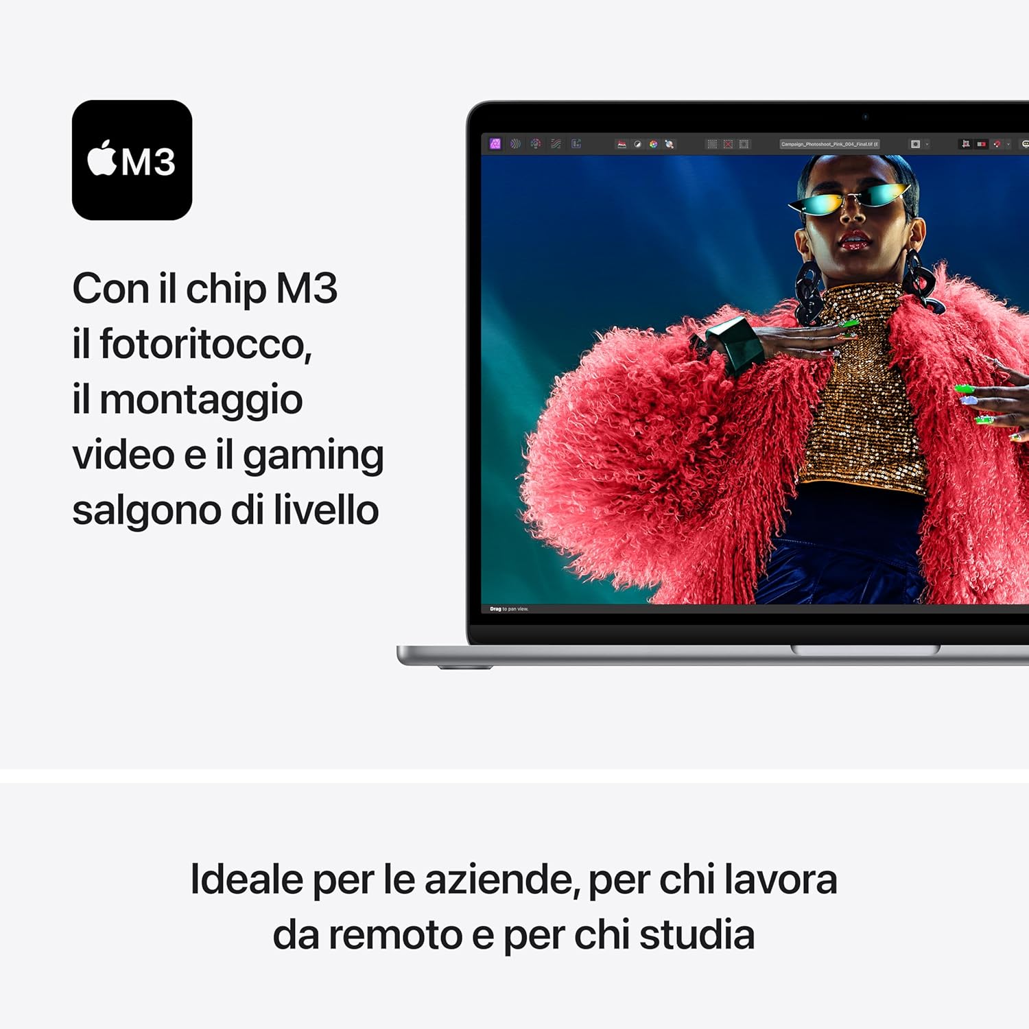 laptop MacBook Air 15" con chip M3 (2024): display Liquid Retina 15,3" - Notebook - Immagine 2