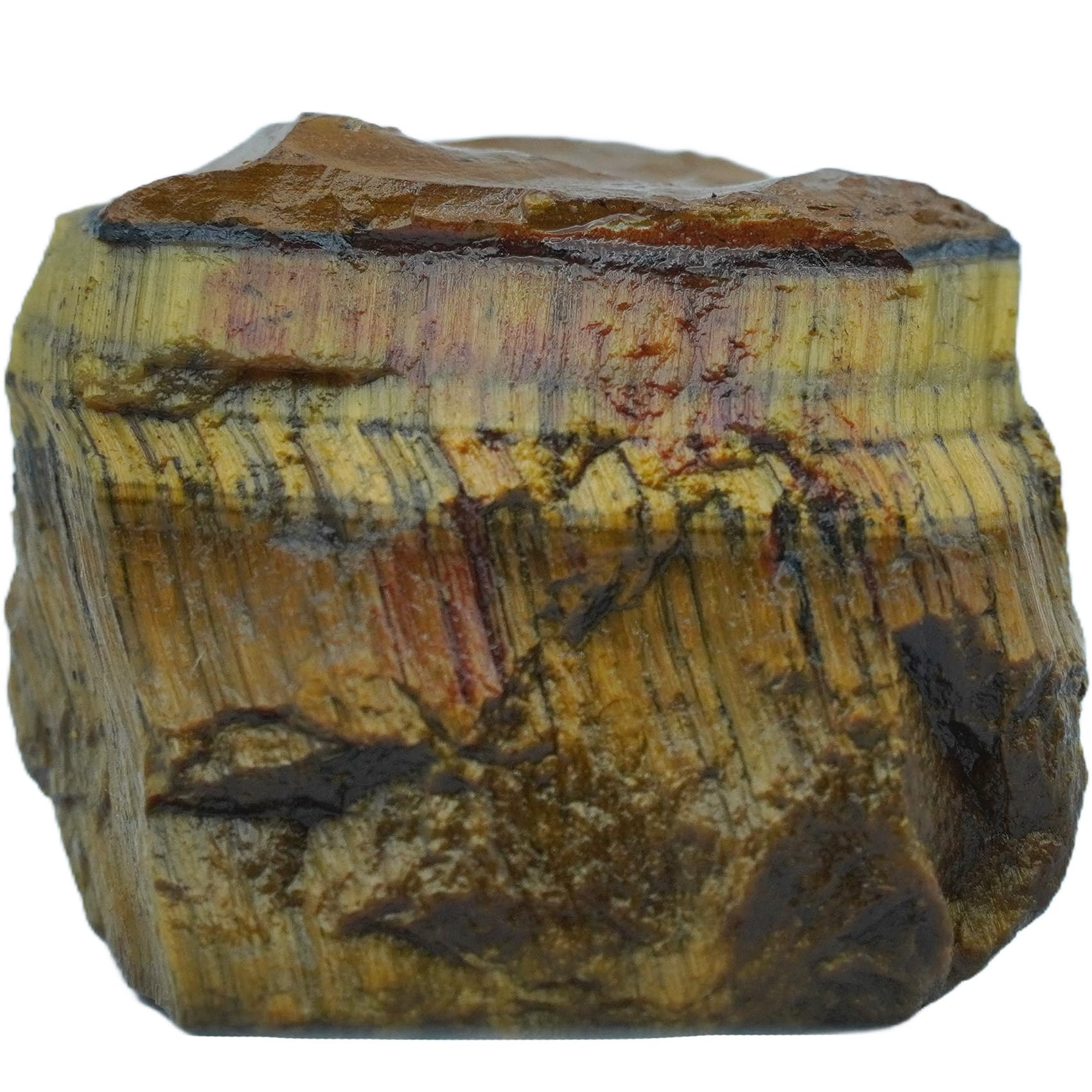 Tiger's Eye Raw Crystals, Large 1.8-2.1" Healing Crystals Natural Rock Rough Stone Gemstones Energy Balance Reiki Meditation Home Decor Gifts,