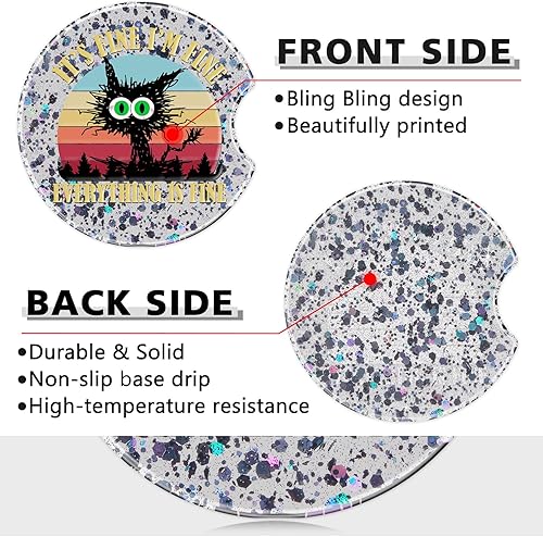 Miniatura 9 de Portavasos de acrílico para automóvil, accesorios para portavasos de automóvil, diseño de dibujos animados, lindo ratón, decoración interior para