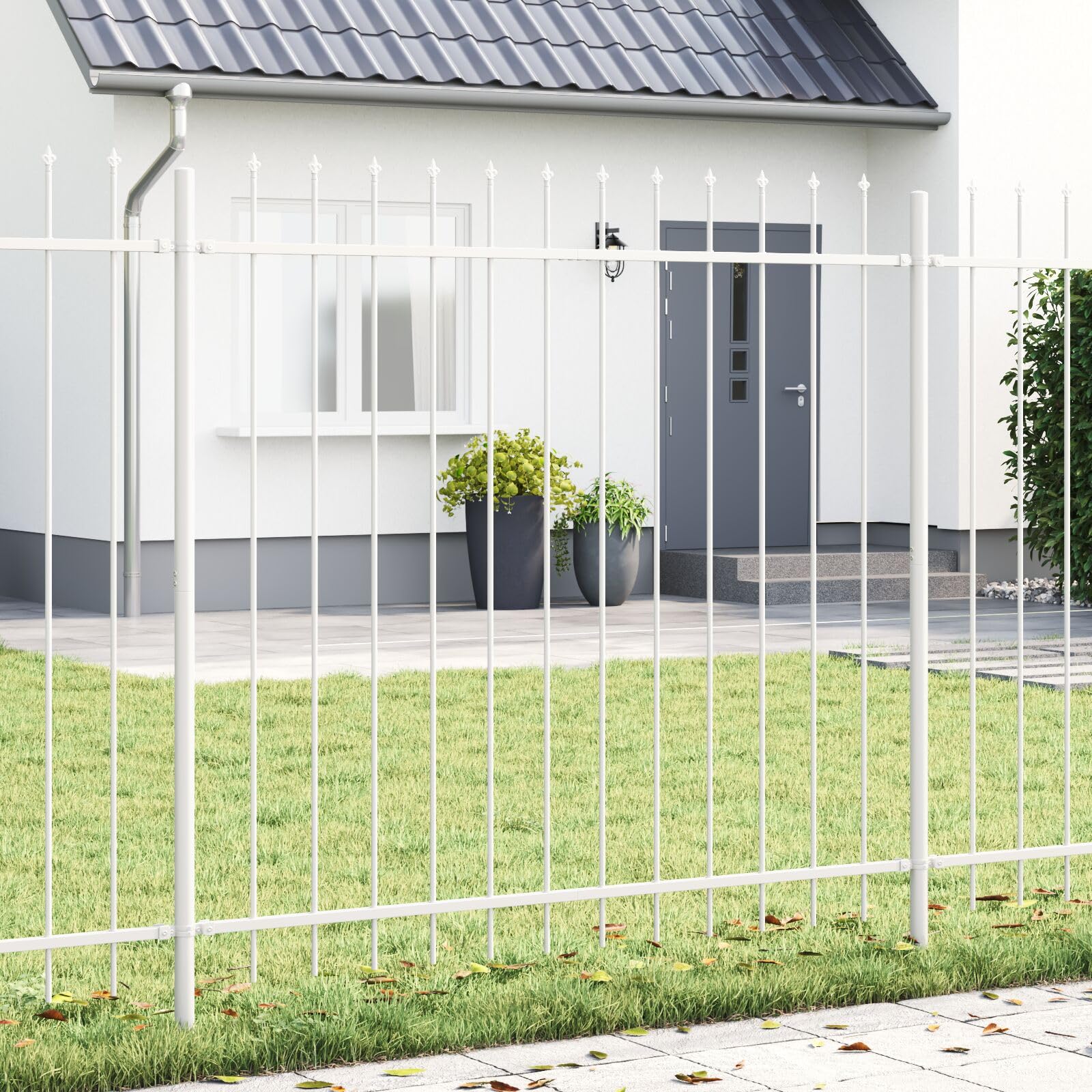 vidaXL Garden Fence WOERDEN 2 pcs 3.4 x 1.5 m Powder-Coated Steel