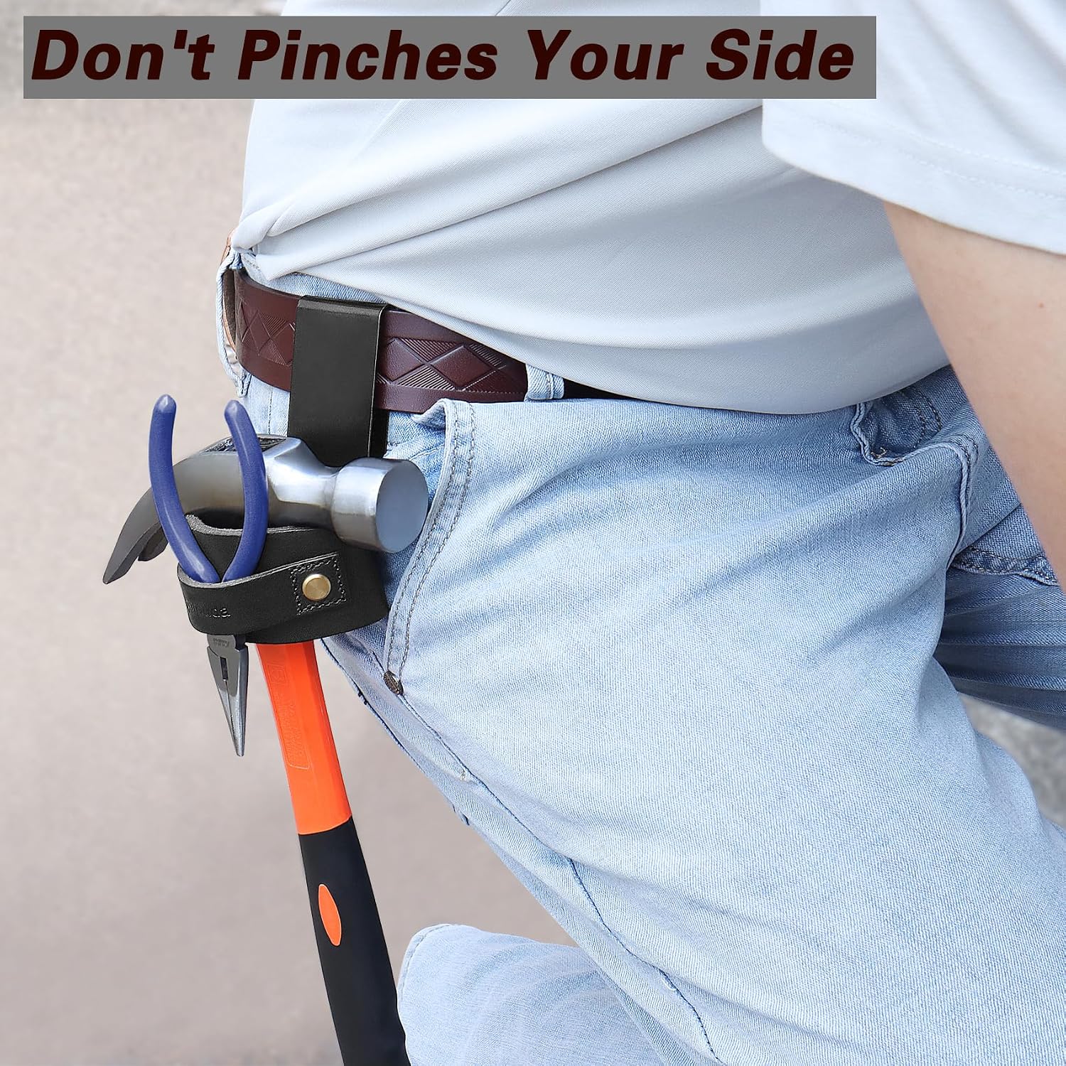 Hammer Holder,Hammer Holder for Belt,Hammer Holster,Porta martillos de construccion,Hammer Loop,Axe Holster,Holds Hammers,Hatchet,or Mallet.