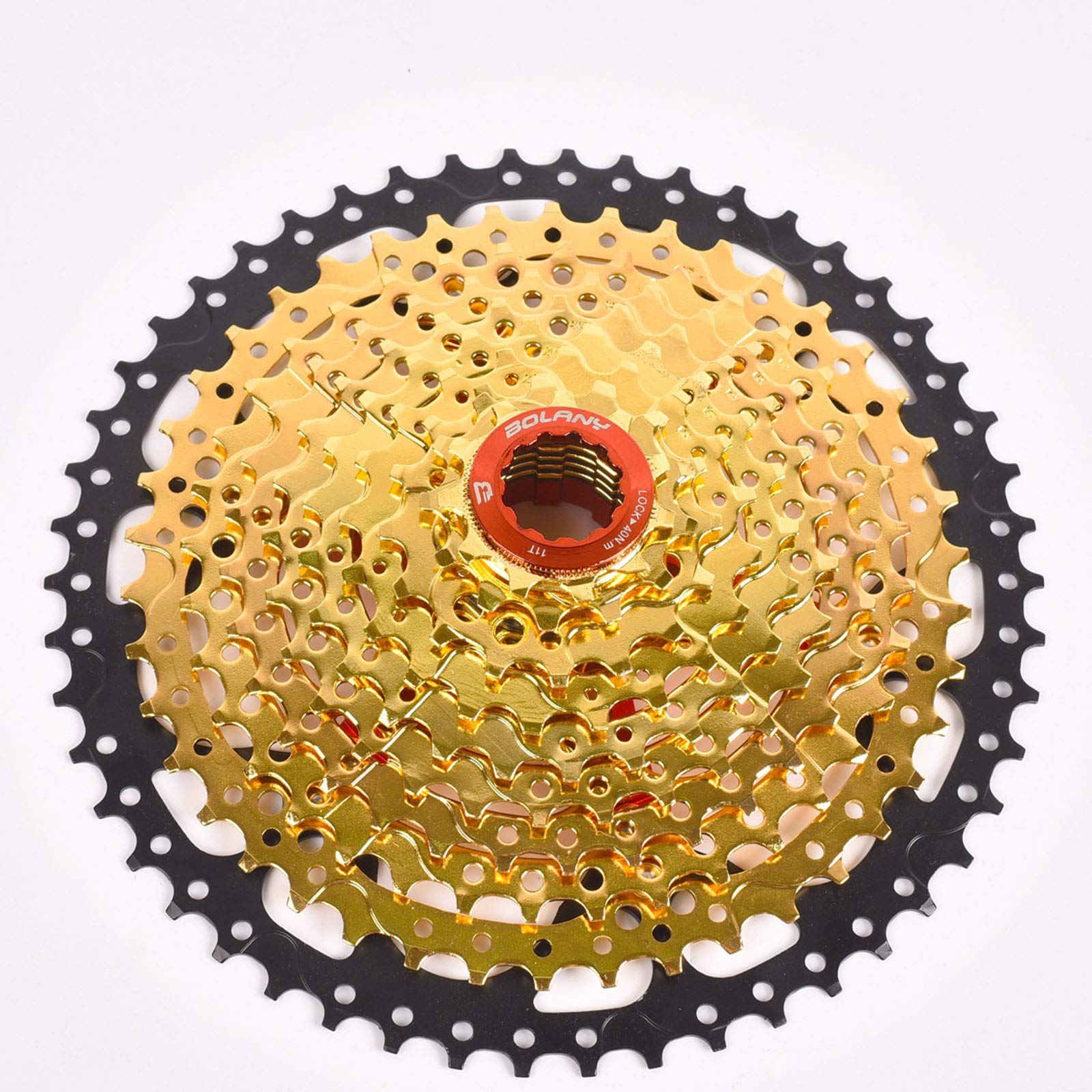 Cassetta per Bicicletta in Oro, 10 velocità 11-42T / 11-50T per pignone per Cassetta per Bicicletta Accessorio di Ricambio per Mountain Bike a Ruota Cava,