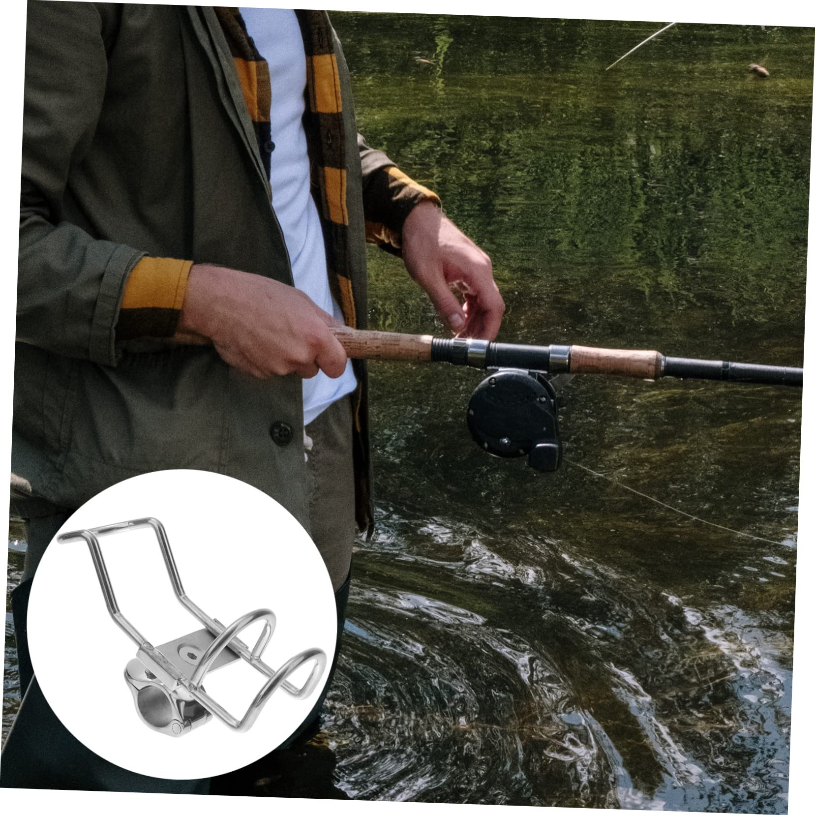 YARNOW Support de Canne à pêche en Acier Inoxydable pêcher sur des Porte-Cannes Porte-Canne à pêche Porte-Cannes à pêche treteaux reglables Porte-Cannes pour Bateau de pêche