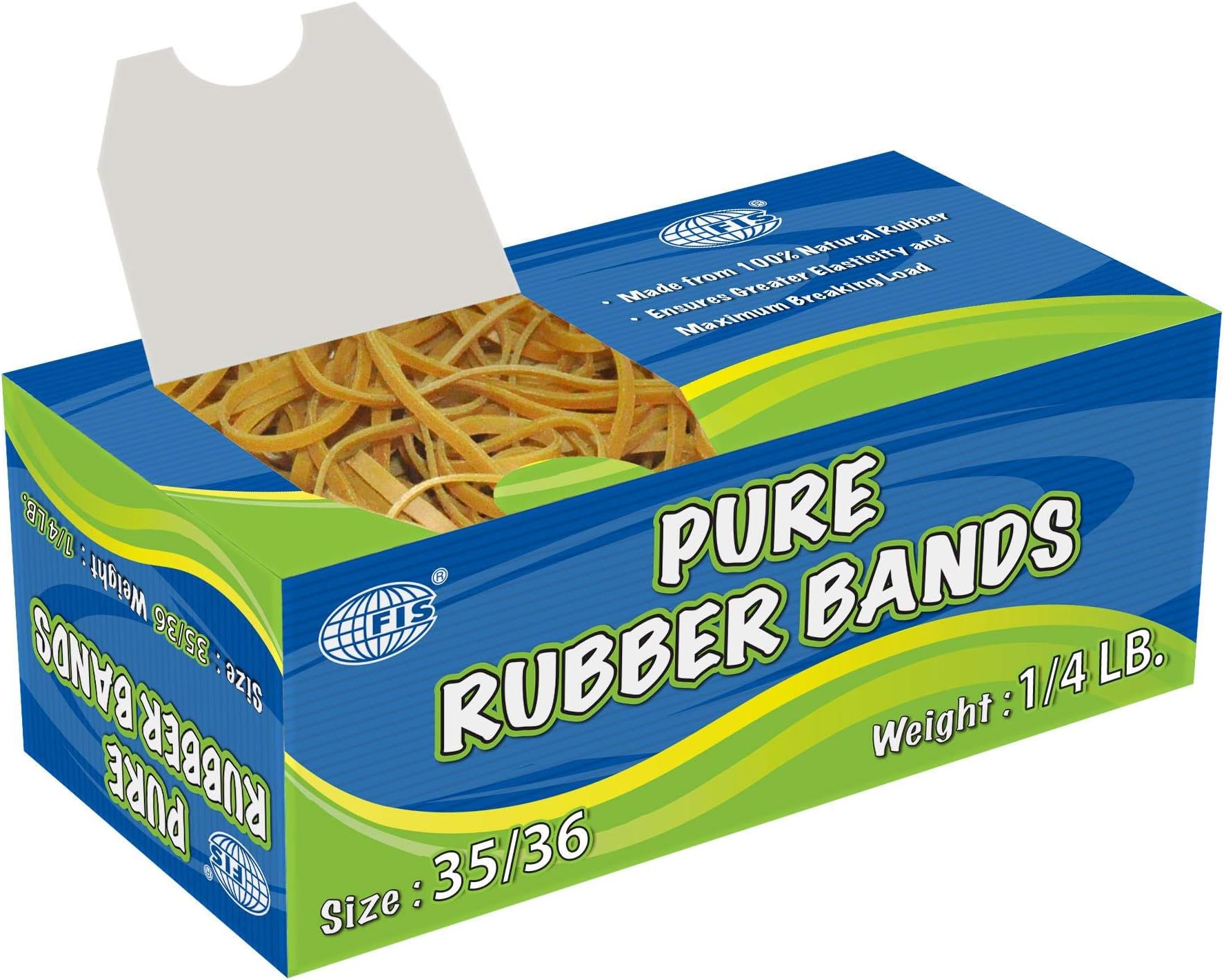 FIS Pure Rubber Bands 35/36 Size, 1/4 LB - FSRB35/36