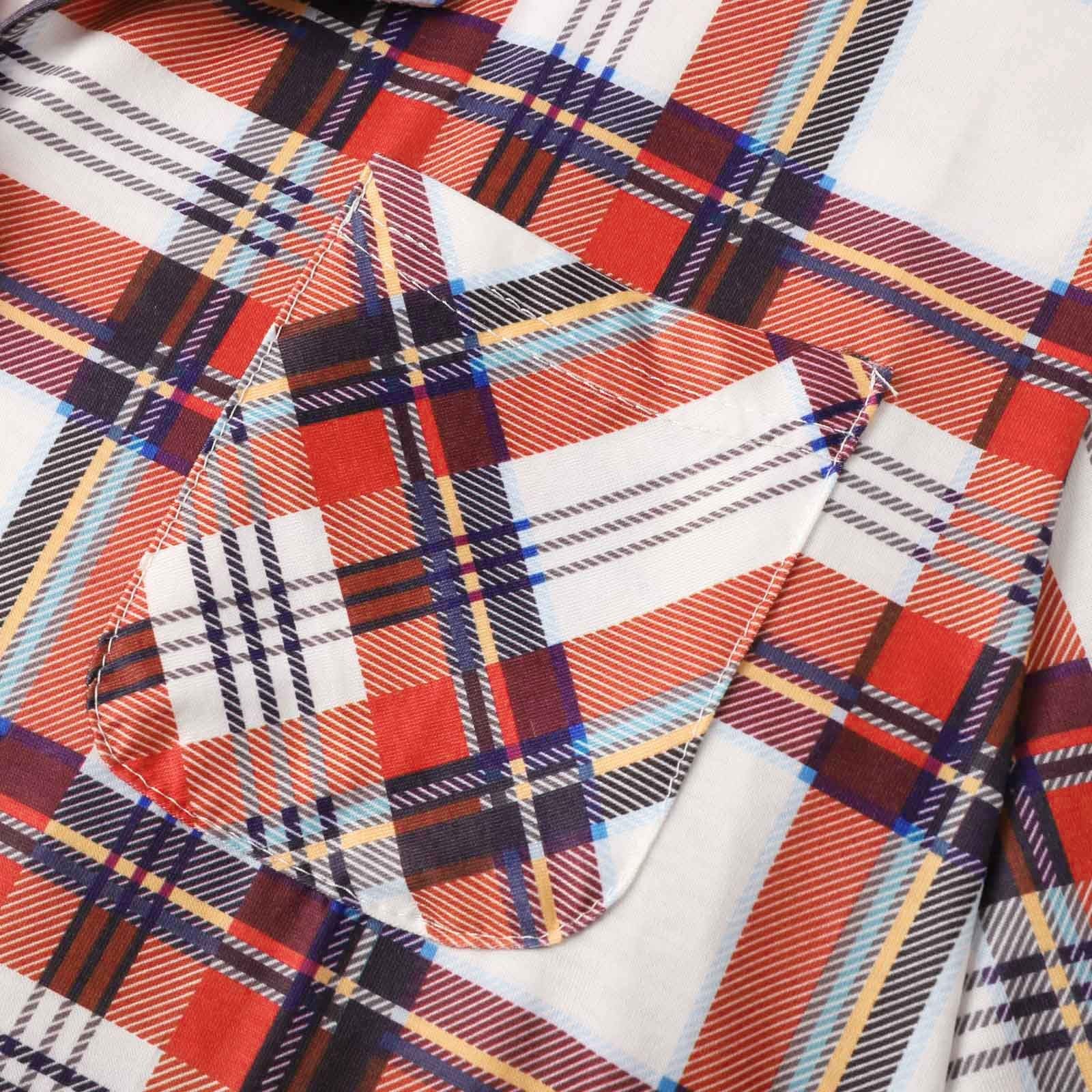 Générique Vestito Familiare di Natale Pigiama Papà Vestiti Casa Stampati Top Manica Lunga Pantaloni Set Due Pezzi, rosso, XX-Large