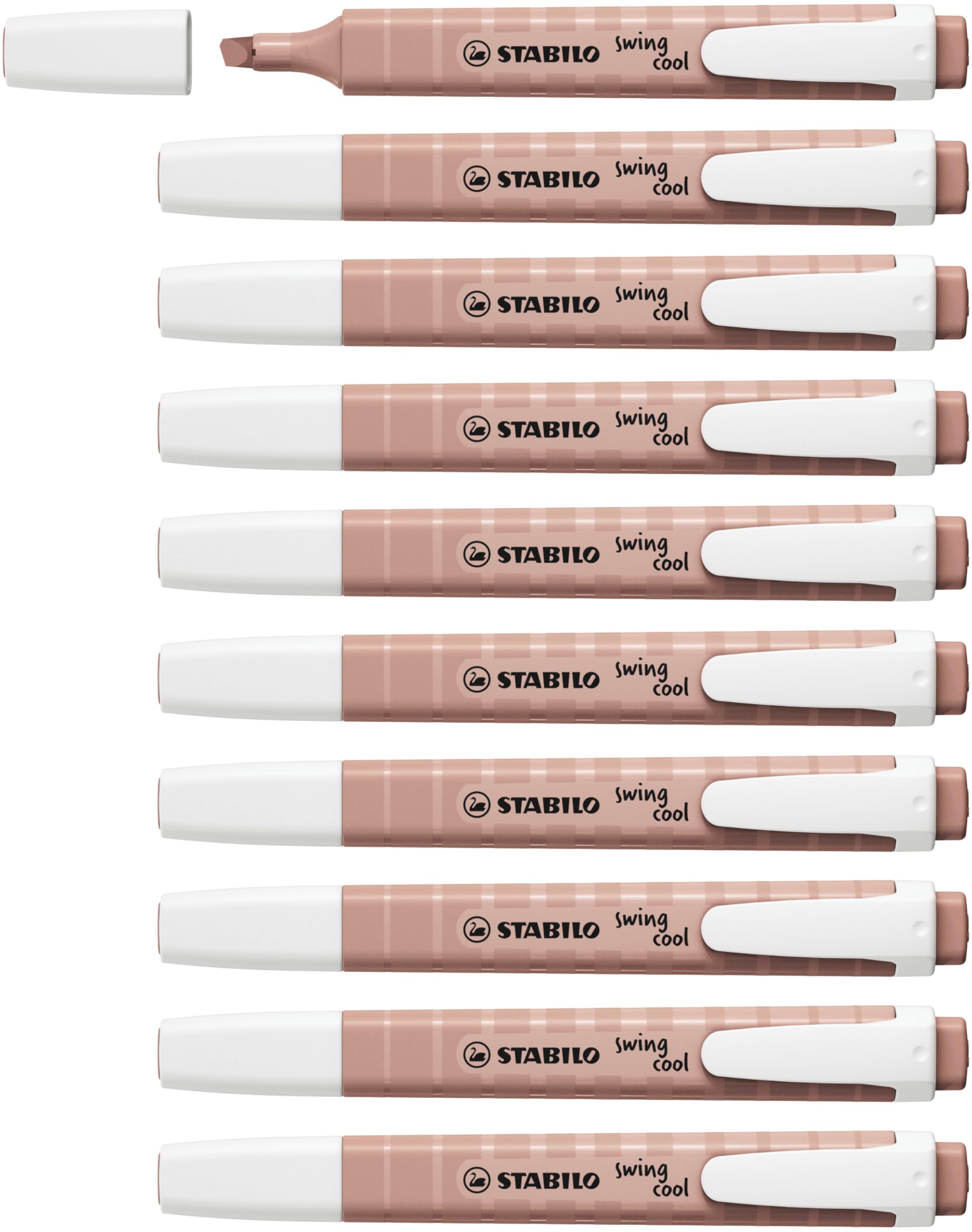 STABILO swing cool NatureCOLORS - Highlighter - Pack of 10 - Umber, 1 count (Pack of 10)