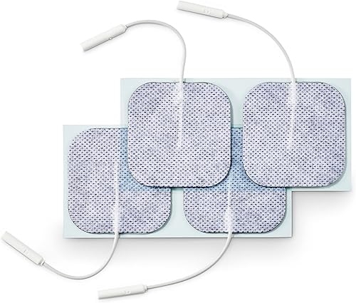 Unidad de 40 electrodos TENS  EMS Angel de primera calidad de 2 pulgadas x 2 pulgadas Electrodos de carbono en gel autoadhesivos reutilizables