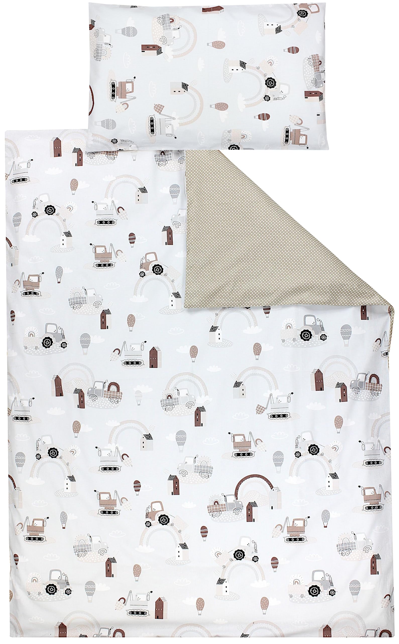 TupTam Juego de Ropa de Cama para Niños, de 2 Piezas., Zorros en el avión/Verde, 120x90 cm — view 12