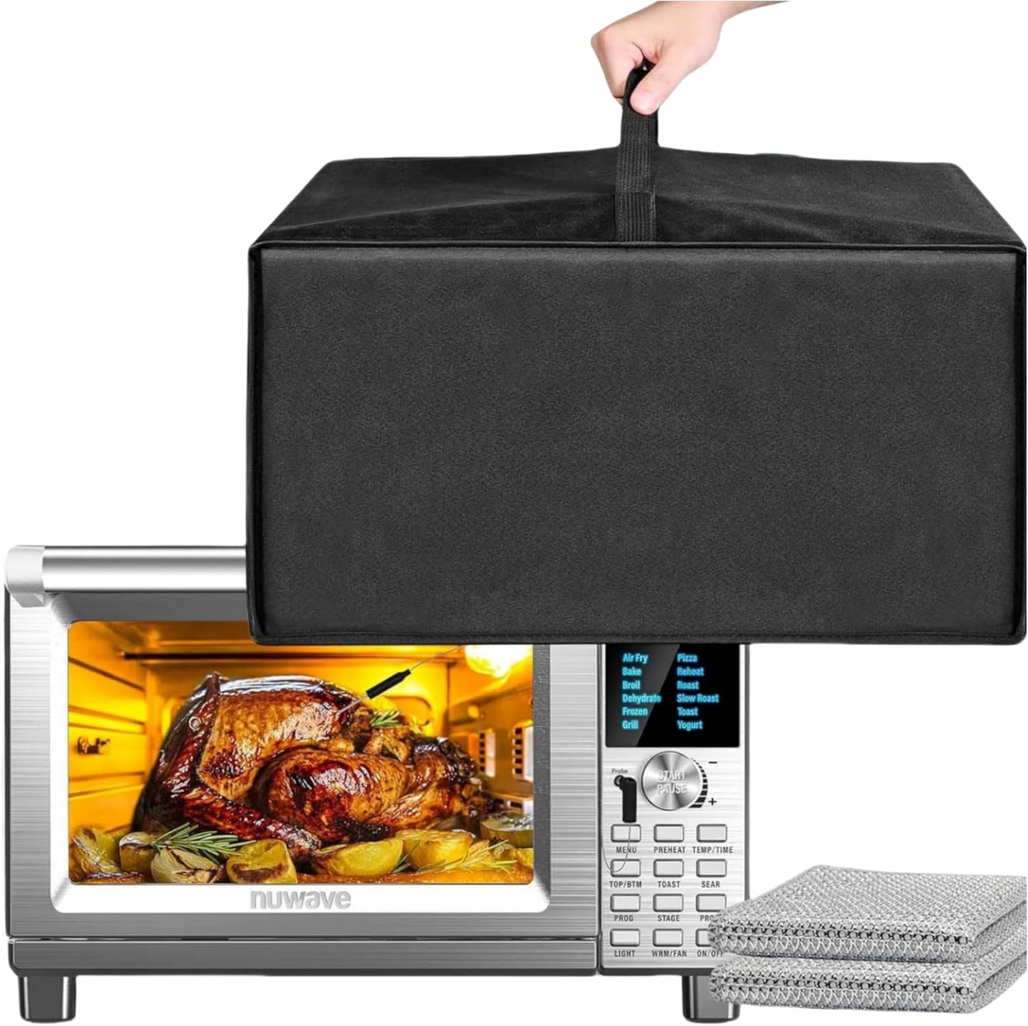 Countertop Convection Oven Cover Waterproof Dustproof Cover for Nuwave Bravo Air Fryer Toaster Smart Oven/Breville Mini Smart Oven BOV450XL / Hamilton Beach Countertop Toaster Oven (31156) Countertop Convection Oven Cover Waterproof Dustproof Cover for Nuwave Bravo Air Fryer Toaster Smart Oven/Breville Mini Smart Oven BOV450XL / Hamilton Beach Countertop Toaster Oven (31156)