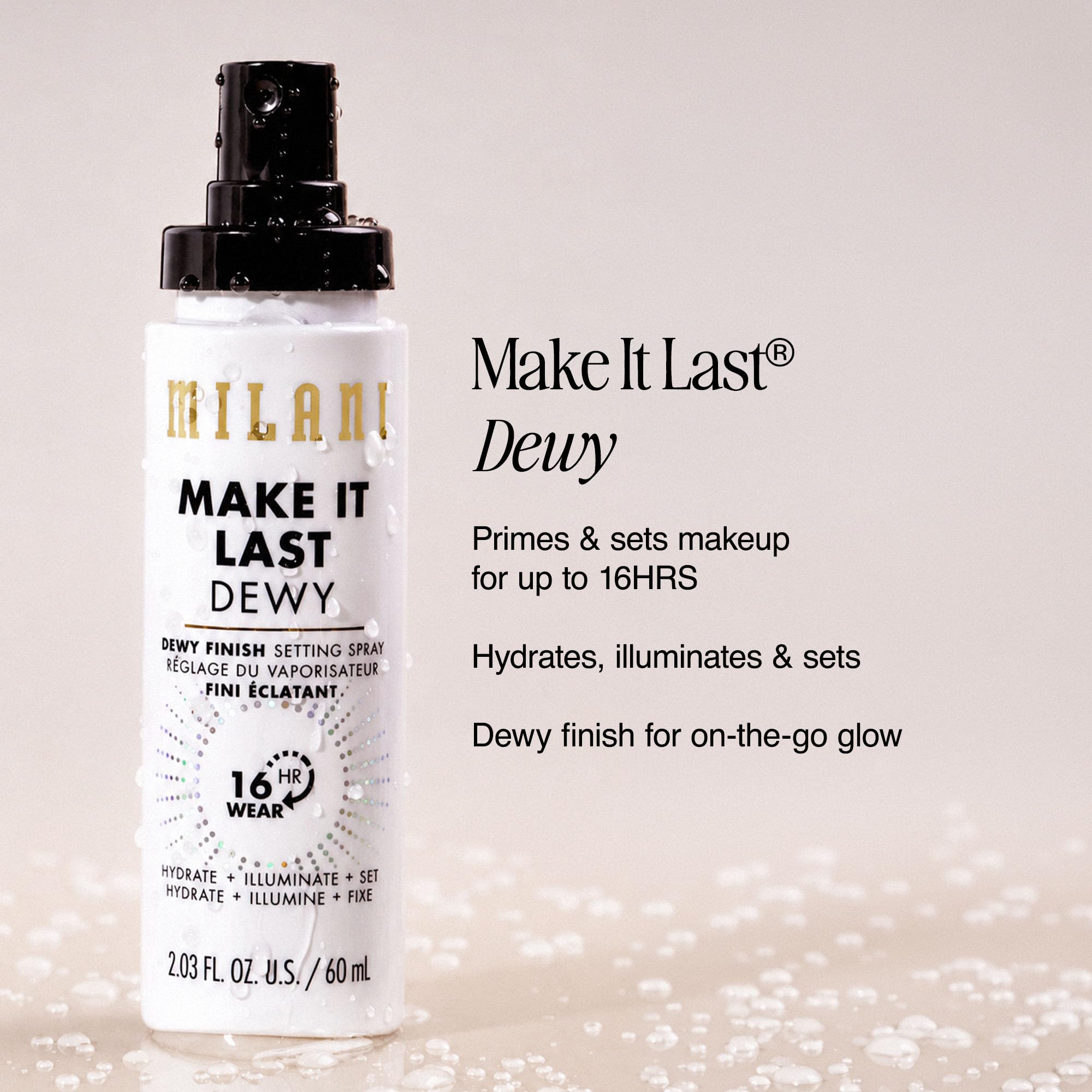 Milani - Gli spray fissanti Make it Last mantengono sempre un trucco spettacolare.