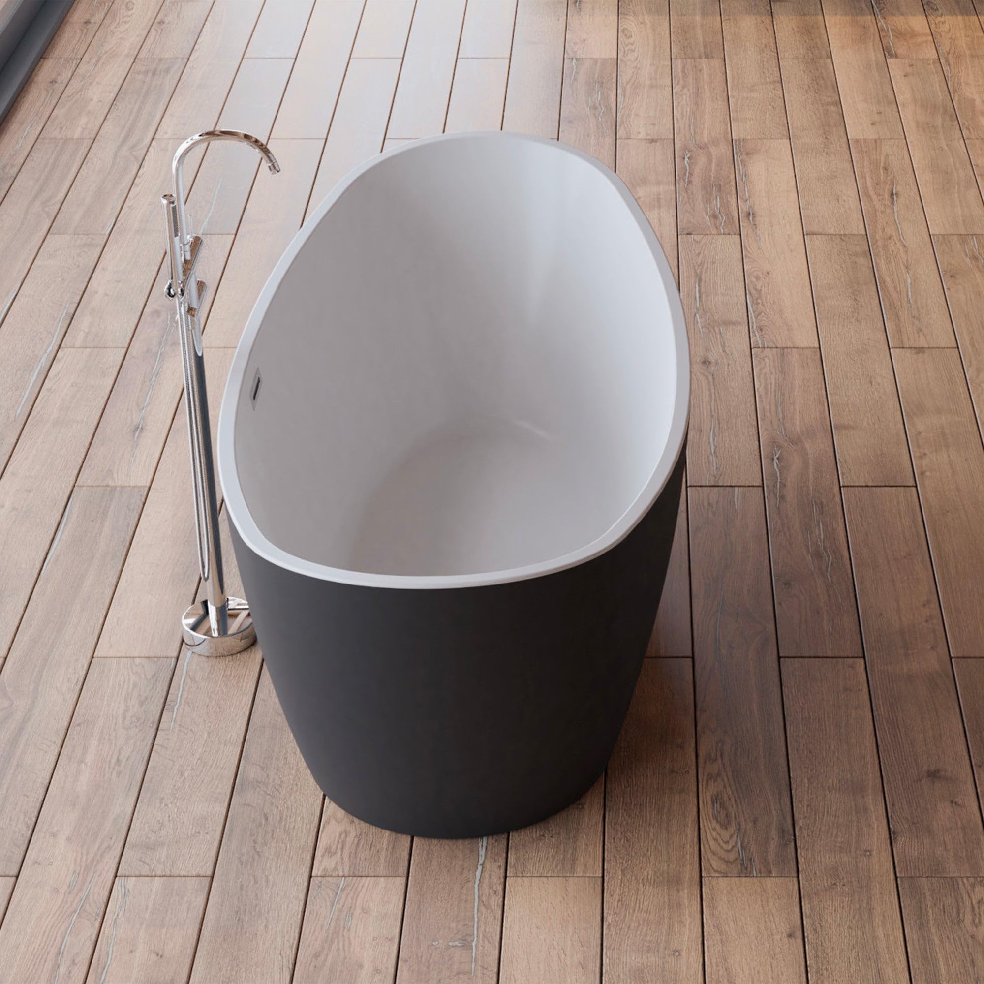 SPALINA NEROON 2.0 Nera - Vasca freestanding Ovale L 170 x l 80 cm