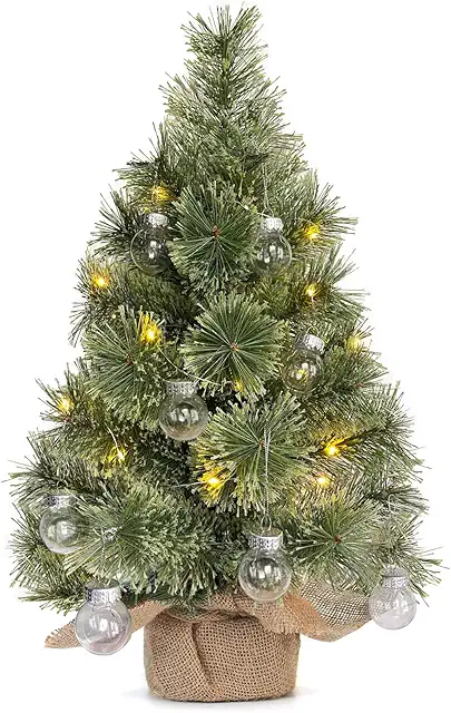 LED Weihnachtsbaum 60cm mit Beleuchtung - Mini Tannenbaum für Tisch & Büro