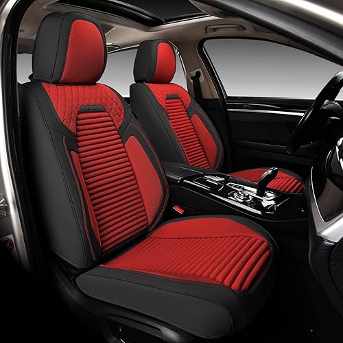 Miniatura 1 de Coverado Juego completo de fundas de asiento de automóvil, fundas de asiento de cuero para automóviles, protectores de asiento de automóvil