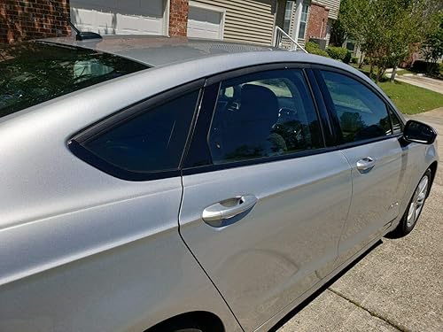 Miniatura 4 de SlickMod Revestimiento de vinilo opaco cromado para Ford Fusion Hybrid S SE 2013-2020 (negro brillante)