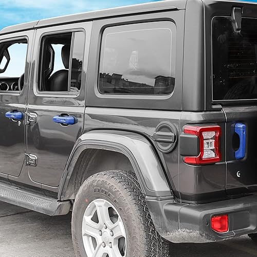 Miniatura 7 de RT-TCZ Cubierta para manija de puerta, cubierta para manija de puerta trasera, accesorios de decoración exterior para Jeep Wrangler JL JLU