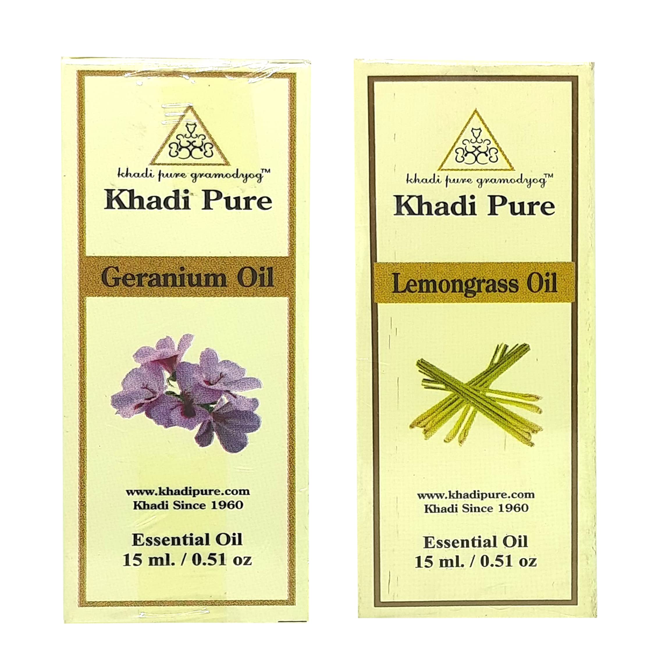 Khadi Pure Geranium & Lemon Grass Essential Oil, 15 Ml (Pack Of 2)-image-29