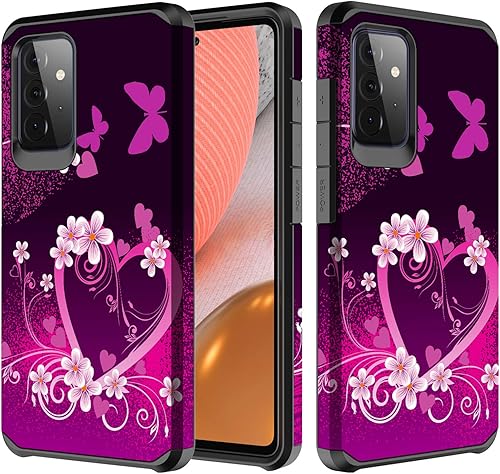 Funda para Galaxy A32, funda para Samsung A32, con protector de pantalla de vidrio templado, grado militar, soporte de coche híbrido a prueba de