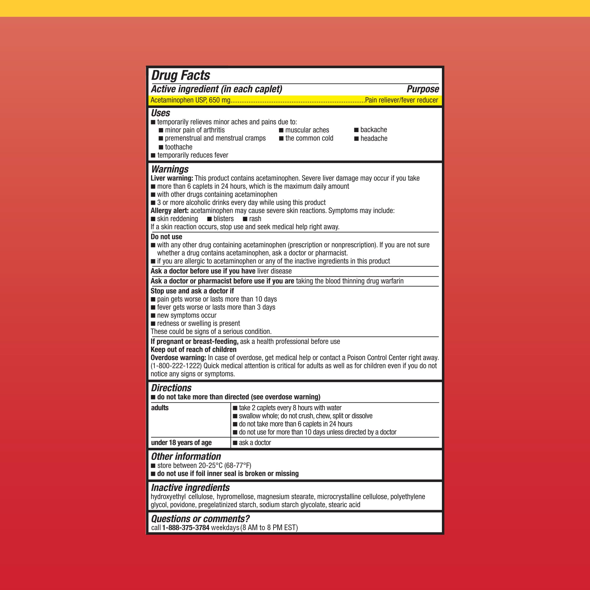 HealthcareAisle 8HR Arthritis Pain Acetaminophen Extended Release 650mg,100ct — Amazon image 5