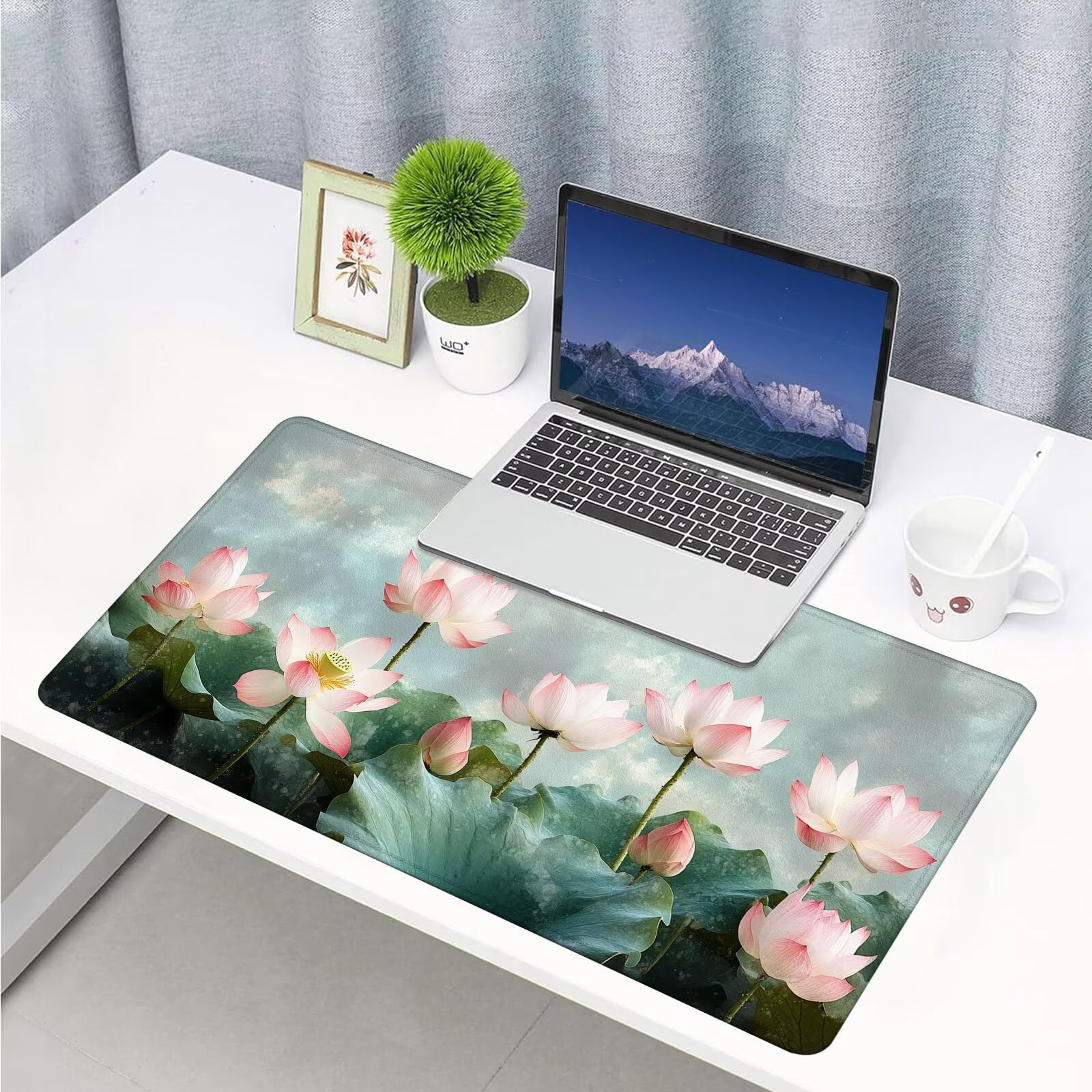 Podkładka pod mysz XXL 1200x600x3mm Podkładka pod mysz do gier z wodoodporną antypoślizgową podstawą, podkładka pod mysz dla graczy, akcesoria biurowe, dokładność prędkości-komfort, lotos z jajkami