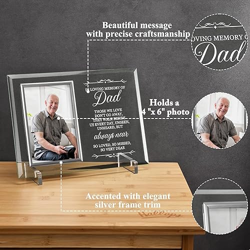 Miniatura 3 de Regalos de duelo por pérdida de papá, marco de fotos conmemorativo para la pérdida de padre, regalos de condolencia por pérdida de papá, regalo de