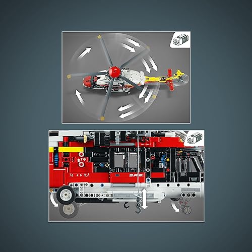 Miniatura 4 de LEGO Technic Airbus H175 Helicóptero de rescate 42145, juego de construcción de modelos educativos para niños, con rotores giratorios y