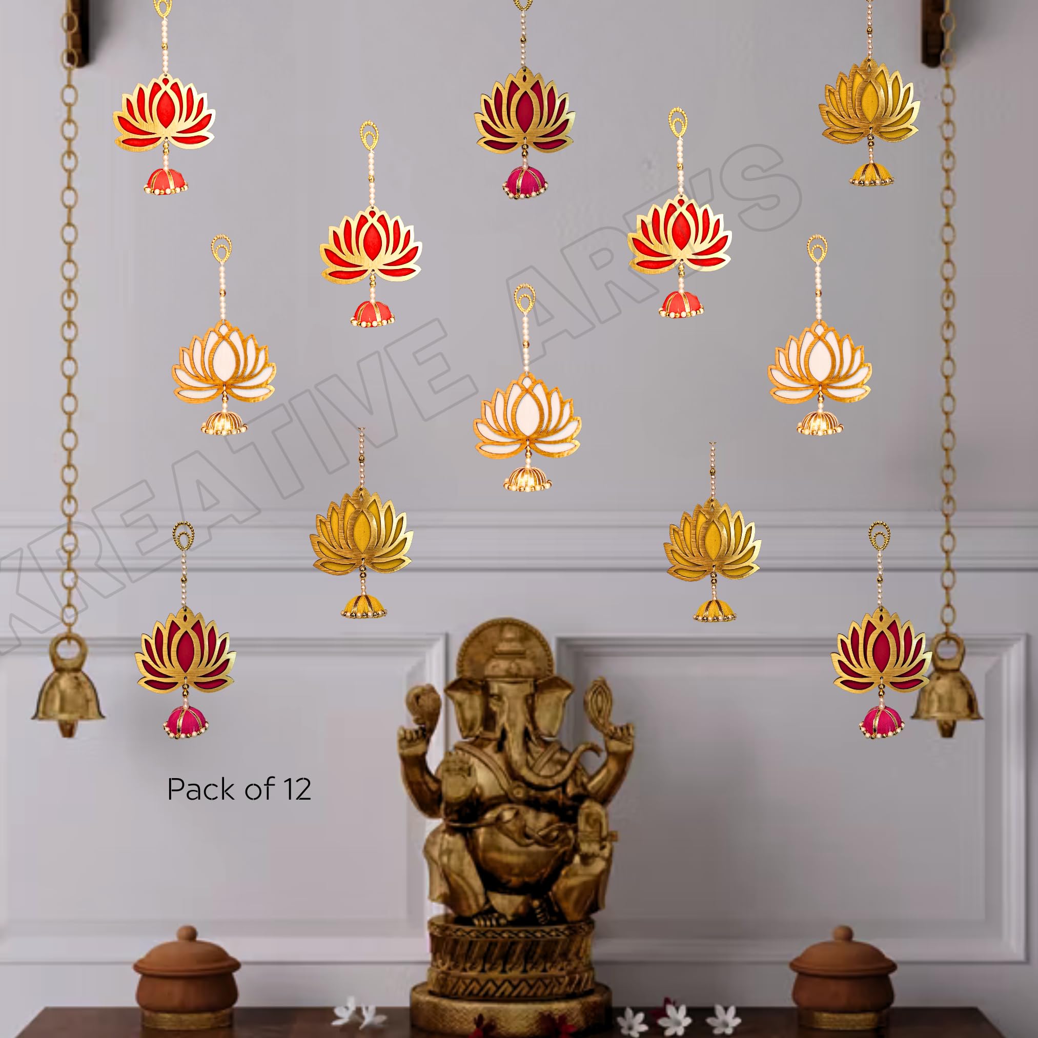 KREATIVE ART’S® Handmade Wall Decor Lotus, Pooja Room Decoration Items, Diwali Decor, Decor and All Festival Decor - MDF Lotus (12 PCS-Multi Color) (B0CG9J8TZ4) Amazon Price History, Amazon Price Tracker